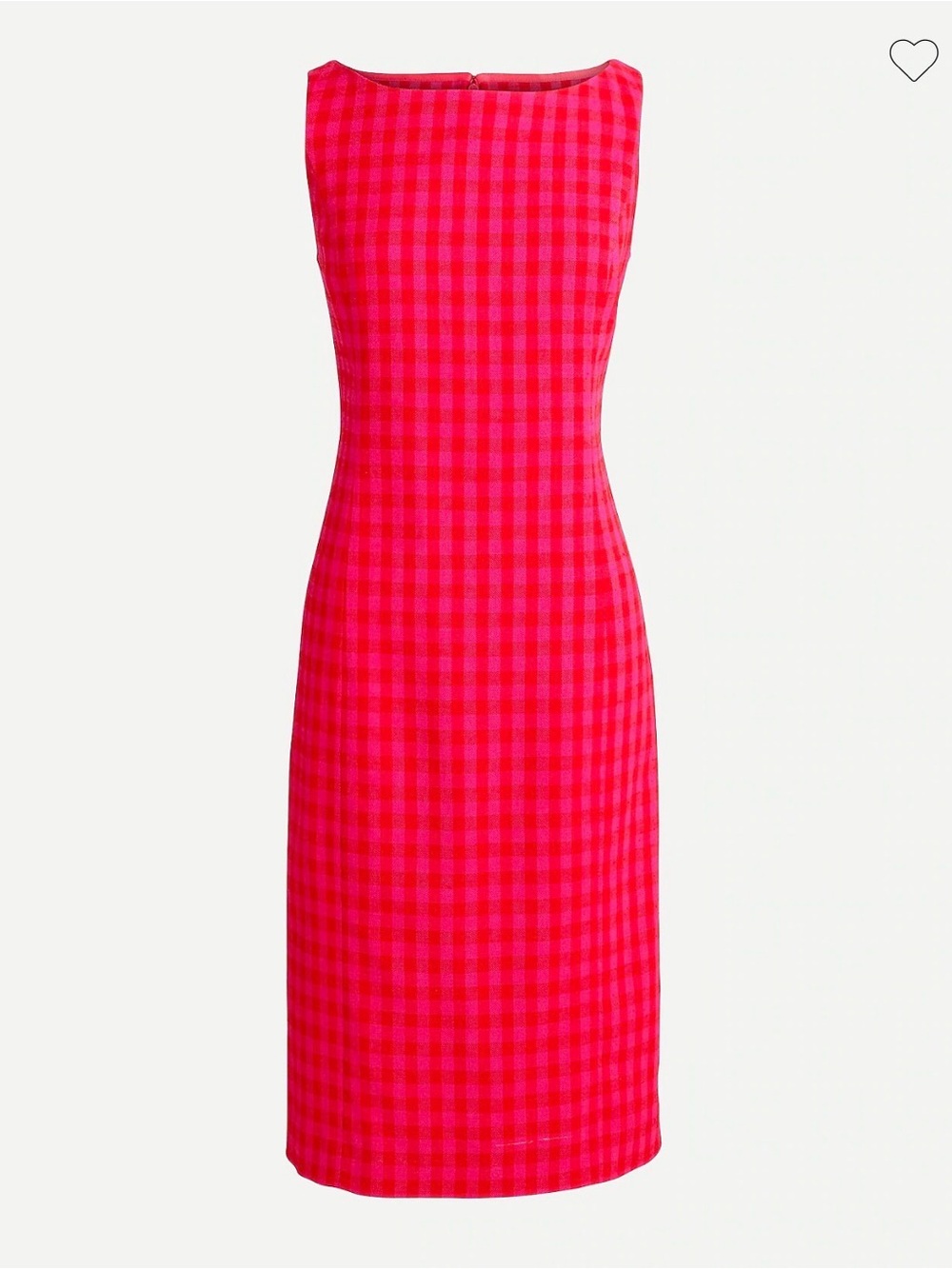 NWT J Crew gingham boat neck sheath dress size 4